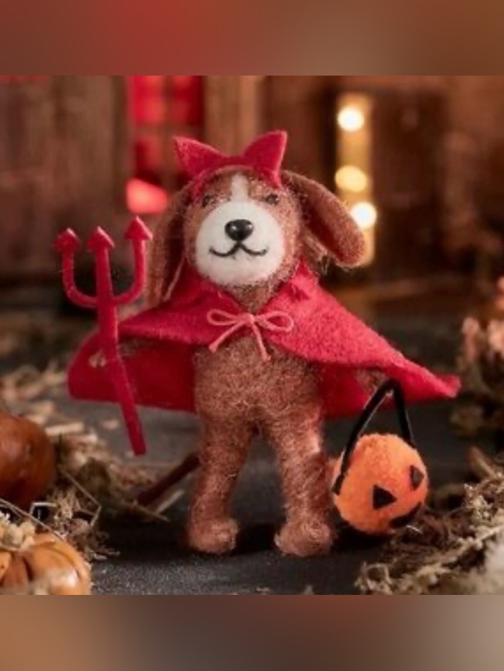 Anthropologie Terrain Devil Dog Felt Critter